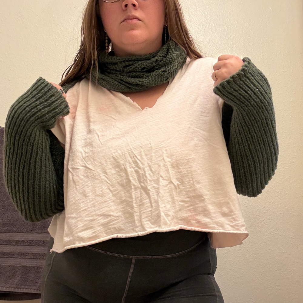 Balletcore Knit Long Sleeve Shrug Bolero Women One Size Green Coquette Girl